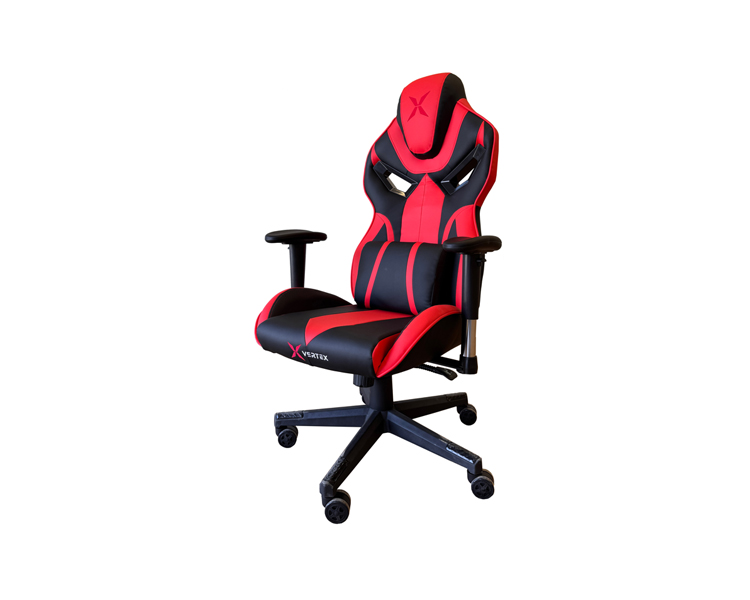 Gaming Chair: Vertex Dominor Gaming Chair Black/Red PVC
